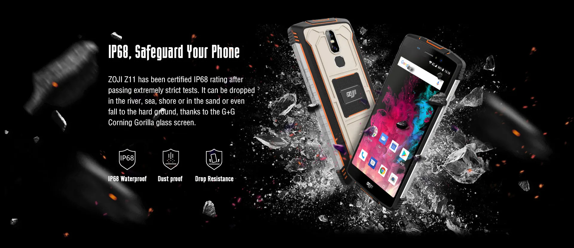 HOMTOM Zoji z11 Мобильный Телефон IP68 5,9" MTK6750T Восьмиядерный 4 Гб 64 ГБ 10000 мАч Android 8,1 разблокировка лица смартфон