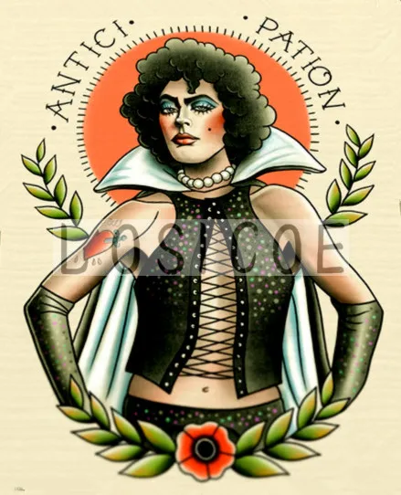 Наклейки на стену в стиле ретро постер из крафт-бумаги с татуировками