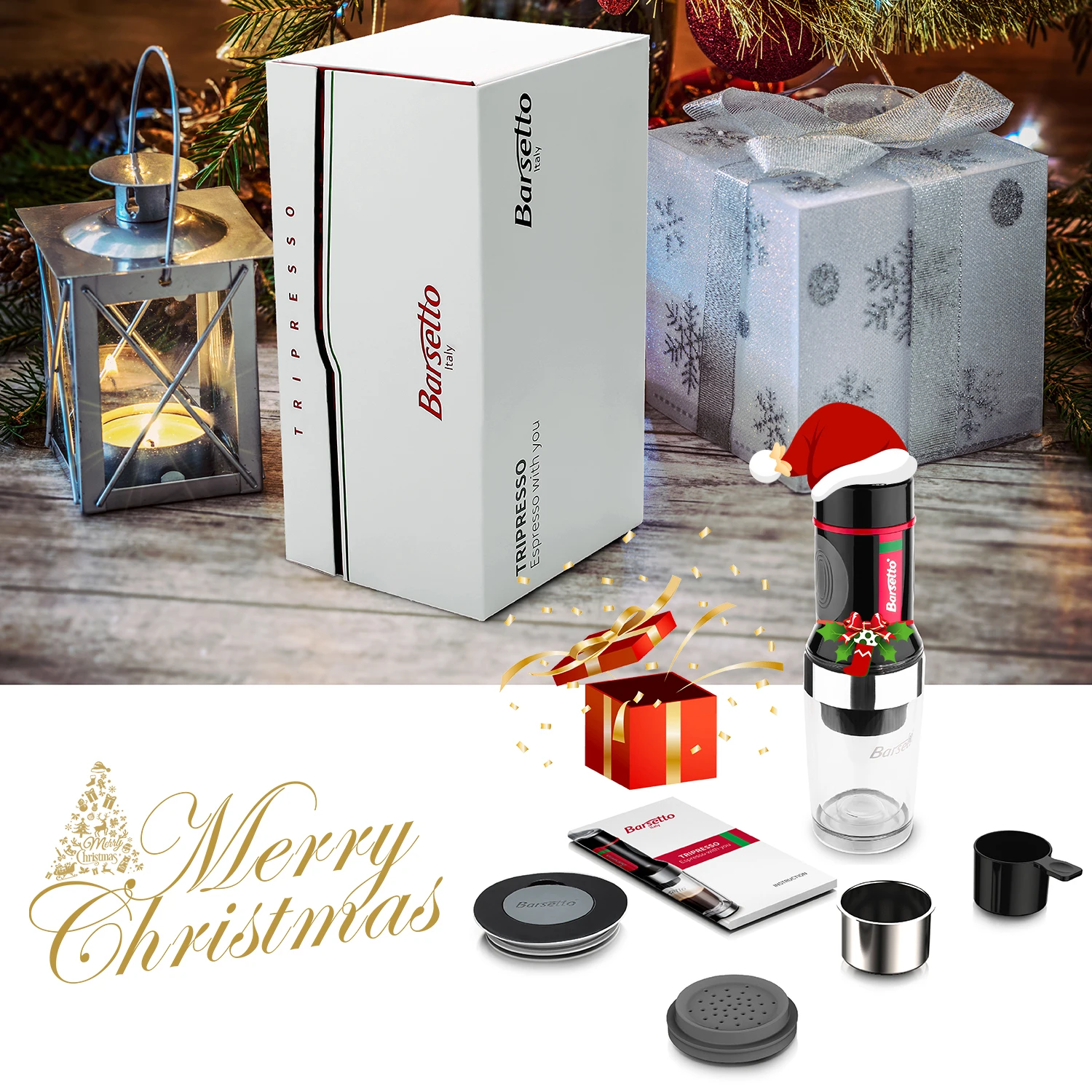 

Coffee Machine 2 In 1 Portable Pod 15 Bar Manual Capsule Espresso Maker for Nespresso Capsules & Coffee Powder Profession Brew