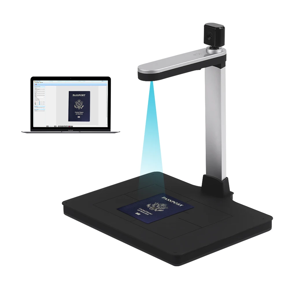 

Aibecy HD Document Camera A4 Size Scanner 10 Mege-Pixels with Dual-camera AI Technology Support PDF Export Video Recording
