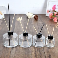 5pcs 50100150200ml transparent aromatherapy glass bottles scent diffuser container home decor rattan reed diffuser bottle