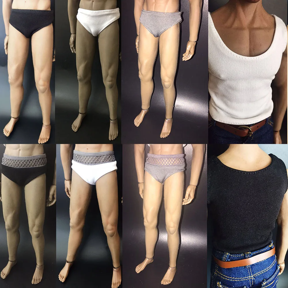 

Black Grey White Color 1/6 Male Soldier Panties Briefs Doll Accessories Model For 12'' PH TBL UD JO 12'' Action Figure Body