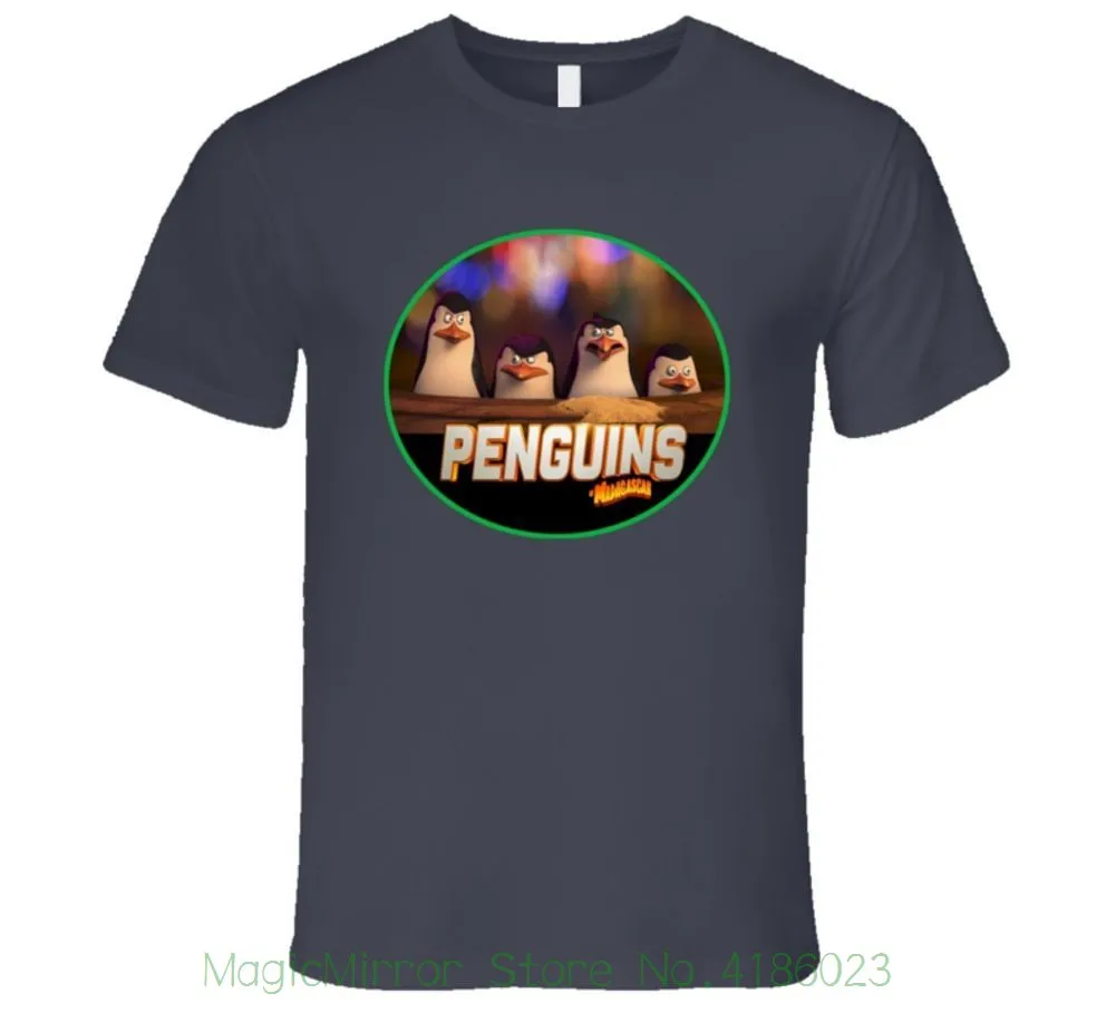 

Penguins Of Madagascar The Movie Design T Shirt Summer Short Sleeve Shirts Tops S~3xl Big Size Cotton Tees Free Shipping