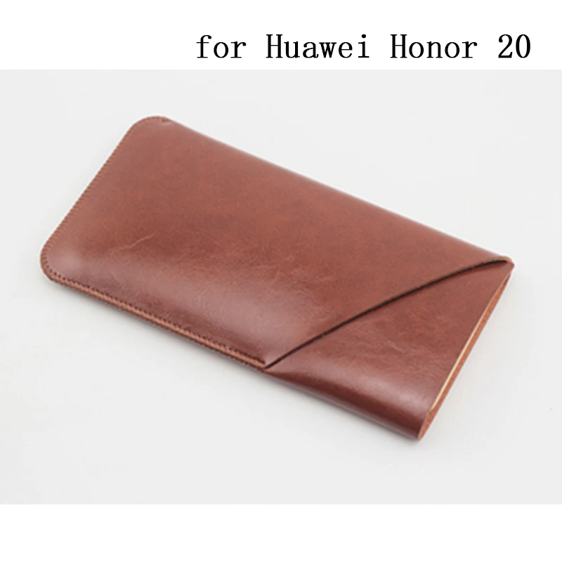 

Handmade Custom Phone Sleeve for Huawei Honor 20 Case PU Leather Cover with Card Slot Protective coque Honor20 with Free Gift