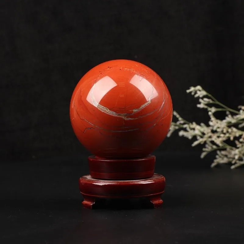 Красный КВАРЦЕВЫЙ хрустальный шар из яшмы натуральные камни и минералы