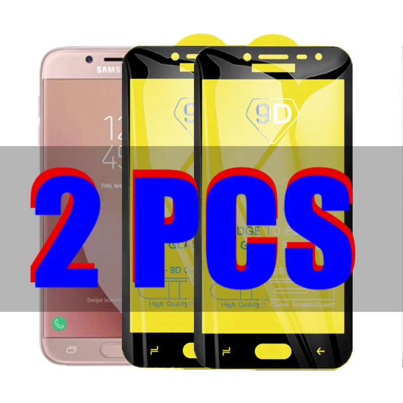 

2Pcs 9D Glass For Samsung J7 J5 J3 Pro 2017 Protective Glass for Samsung Galaxy J3 J5 J7 2017 SM-J730 J530 J330 Screen Protector