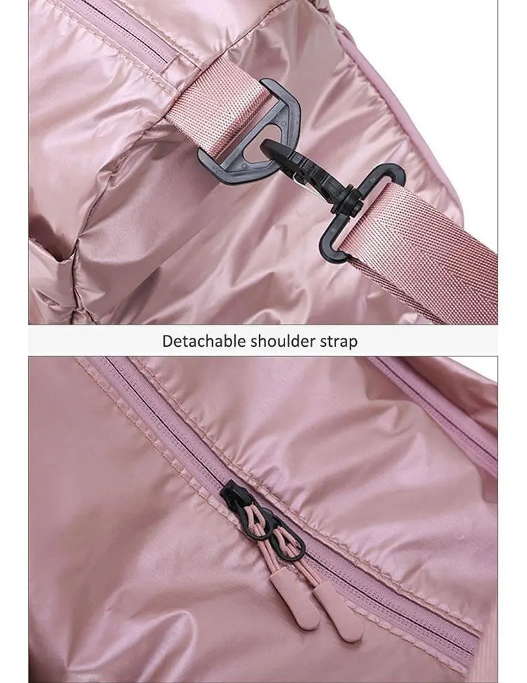 Nieuwe водоотталкивающий PU Reistas Roze ручная сумка для йоги Handtas voor Schoenen Droog Nat Duffle Tassen Schoudertas Vrouwen Reizen