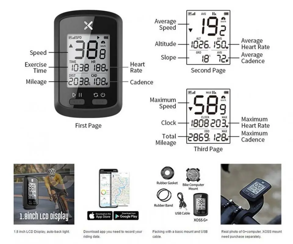

Acrylic Blue Teeth Connecting & Multifunction Bicycle Stopwatch Waterproof Road Bike MTB Bicycle Bluetooth Bike Computer