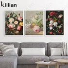 Картина для гостиной, спальни, с различными цветами, реализм, искусство, роза, фотография пиона, Декор для дома, лофт, обои