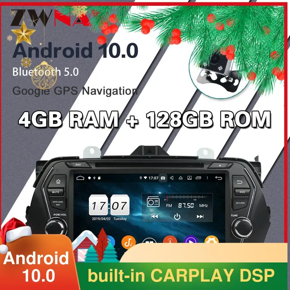

DSP Carplay Android 10.0 Screen Car Multimedia DVD Player for Suzuki Ciaz Alivio 2015-2018 GPS Navigation Radio Stereo Head Unit