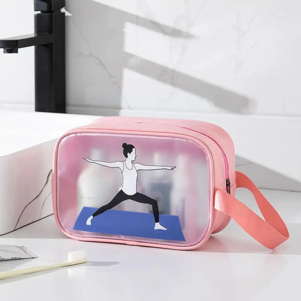 

Женская сумка, портативная Зеленая прозрачная водонепроницаемая сумка с мультяшным рисунком, портативная Спортивная дорожная сумка с рису...