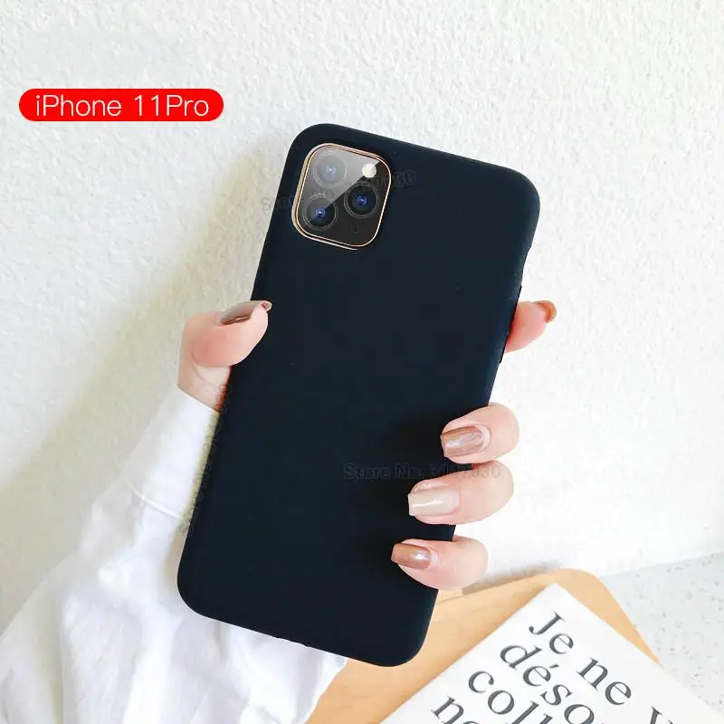 Матовый чехол для iPhone 12 11 Pro XS Max 8 7 6S 6 Plus X XR противоударный мягкий из ТПУ Apple SE