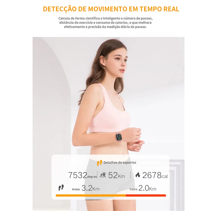 

Wearpai P80 Smart Watch Heart Rate Monitor Bluetooth Smart Wristband Call Reminder Pedometer Fitness Tracker Sport for Phone