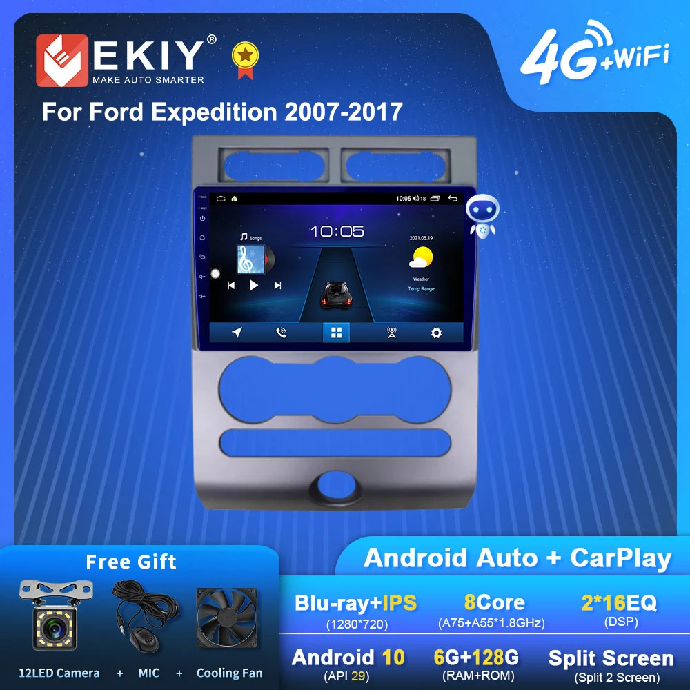 

Автомагнитола EKIY S7T мультимедийный видеоплеер на Android 2DIN DVD навигация GPS для Ford DISPATCH 2007-2017