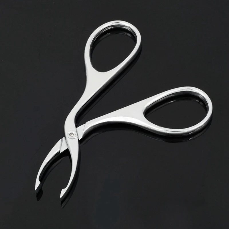 

1Pc Scissors Flat Tip Eyebrow Extension Tweezer Clamp Plier Eyebrows Clipper Stainless Steel Eyelash Hair Remove Epilating Tool