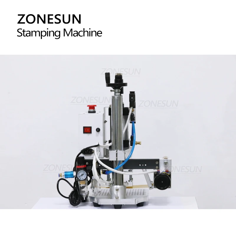 

ZONESUN Pneumatic Digital Hot Foil Stamping Machine Paper Wood Leather Stamp Tools Label Pressing Bronzing Heat Press Machine