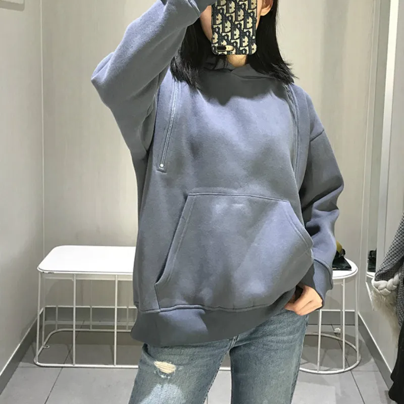 Женская толстовка с капюшоном на осень и зиму новая свободная капюшоном|Женские