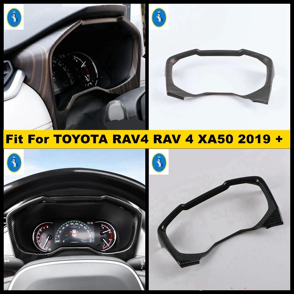 

Accessories Central Dashboard Instrument Decor Frame Cover Trim For TOYOTA RAV4 RAV 4 XA50 2019 - 2023 Carbon Fiber / Wood Grain