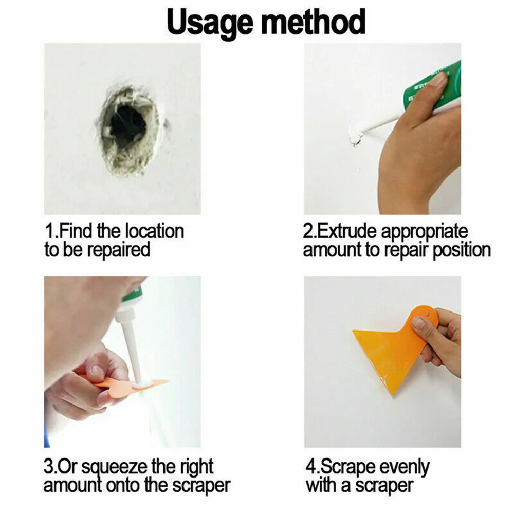 

Wall Mending Agent Universal Wall Repair Paste Latex Paint Waterproof Gypsum Wall Paint Valid Mouldproof Wall Crack Repair Paste