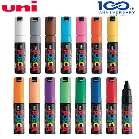 1 шт. Uni Posca Краски маркер для белой доски-толстый nib-8MM PC-8K 15 цветов, подходит для рисования, Краски ing и граффити