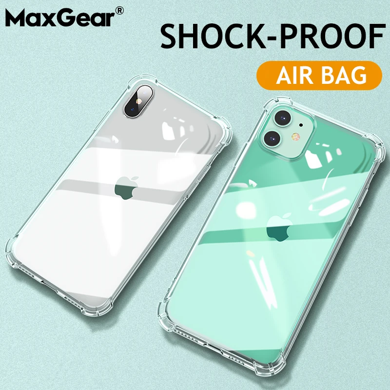 Роскошный противоударный прозрачный силиконовый чехол для iPhone X XR XS 7 8 6 6S Plus