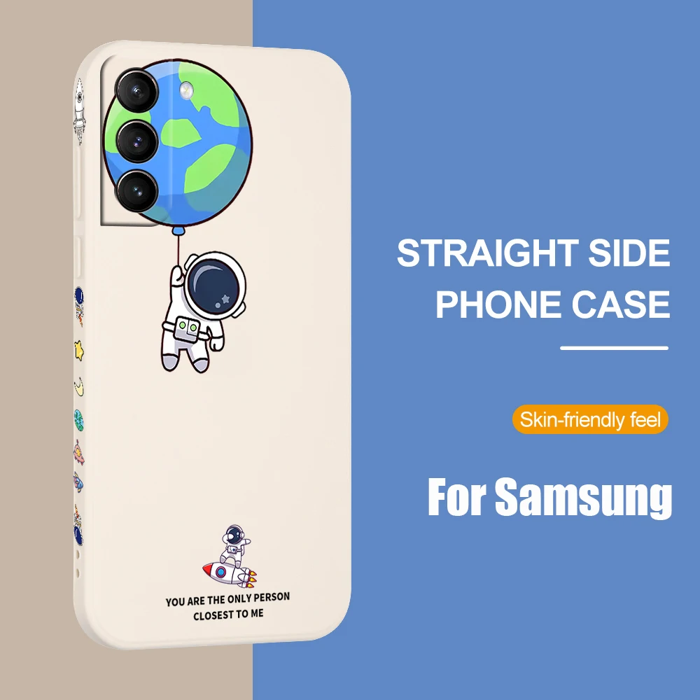Чехол с изображением космонавта для Samsung S20 S22 S21 Ultra Plus FE мультяшный чехол A72 A52 A32 A71