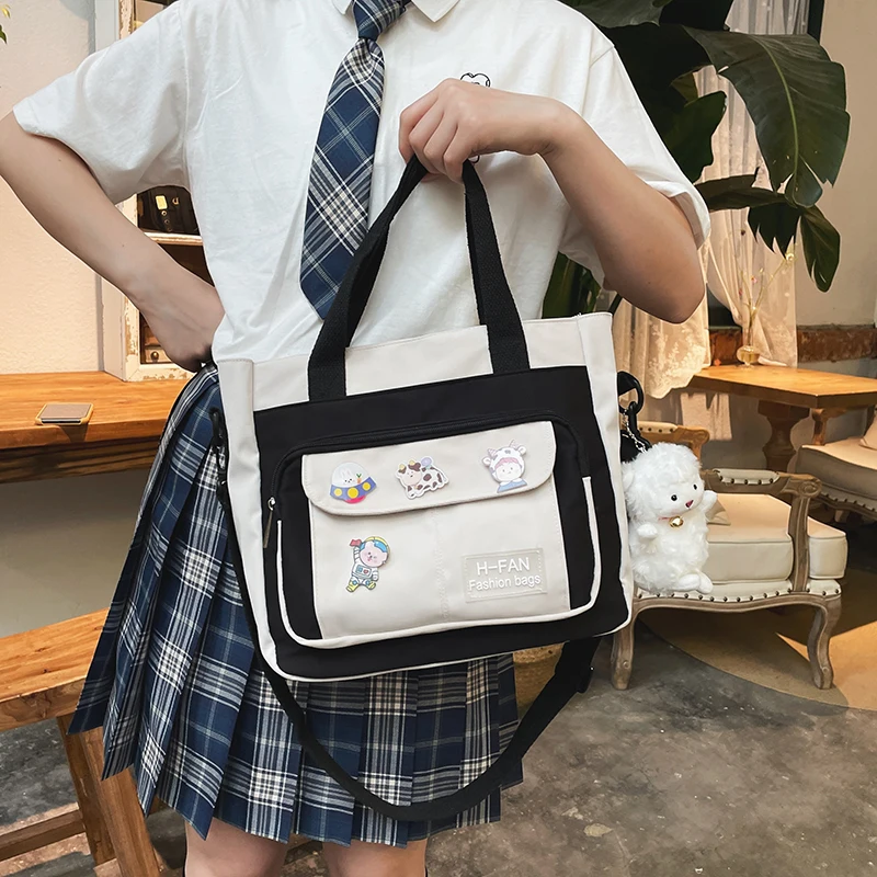 

Women Cute Cow Backpack Girl Bad Multifunctional Backpacks Kawaii Ladies Waterproof Nylon Bag Female Student College Schoolbag