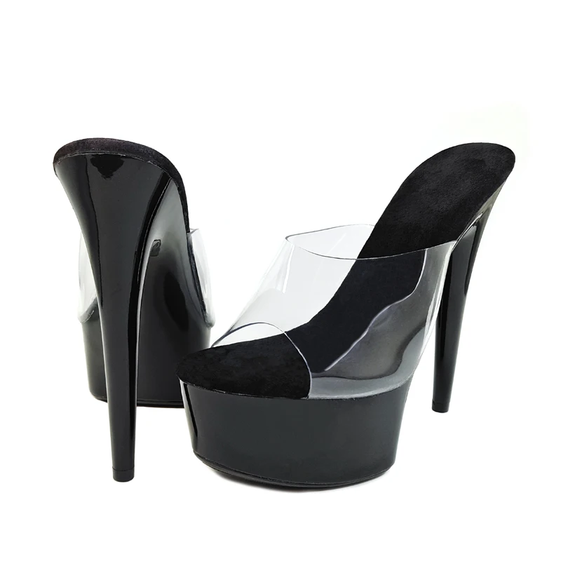 Leecabe 6 дюймовые блестящие черные женские сандалии на платформе босоножки для