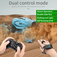 gesture induction rc twisting car 2 4g double sided driving remote control deformation off road drifting stunt car children toy