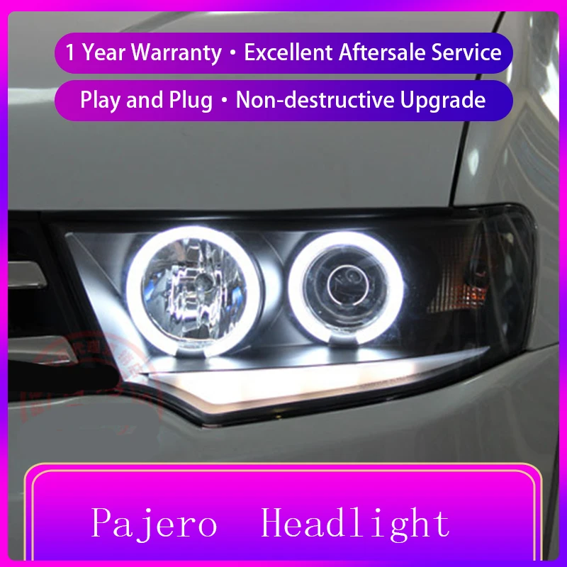 Налобный фонарь с ангельскими глазами для Mitsubishi Pajero Sport Montero Nativa dacccfl 2009 2010 2011 2012 2013