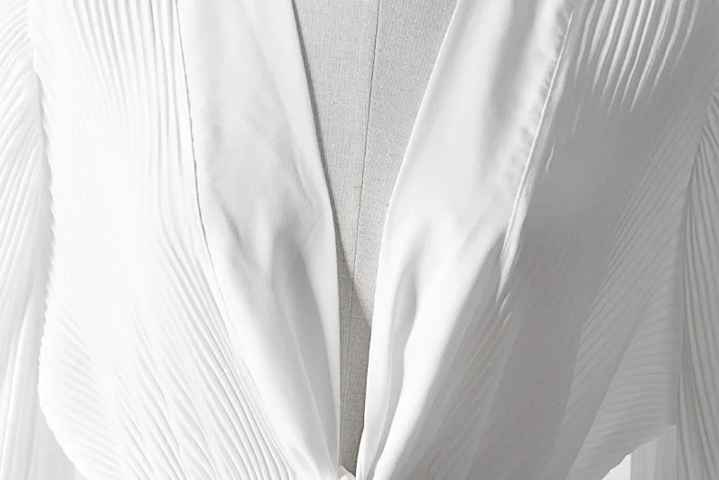 Женская шифоновая блузка с бантом и рукавами-фонариками туника высокой талией