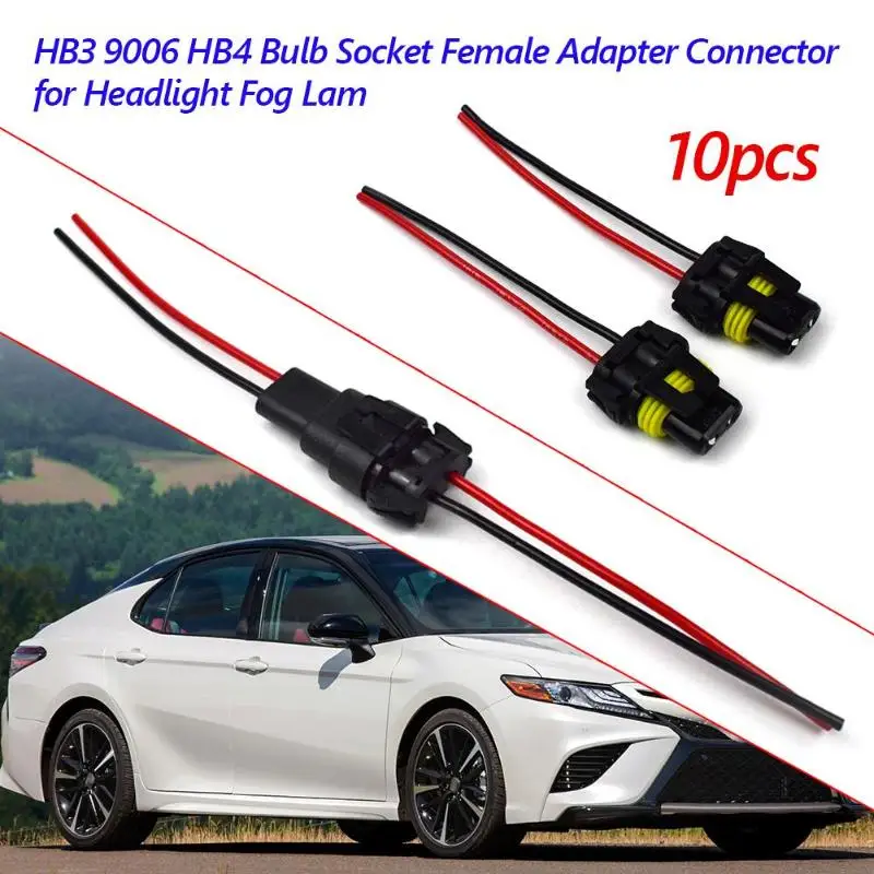 10 шт. 9005 HB3 9006 HB4 лампы розетки переходник с внутренней резьбой 12V 24V Отличное