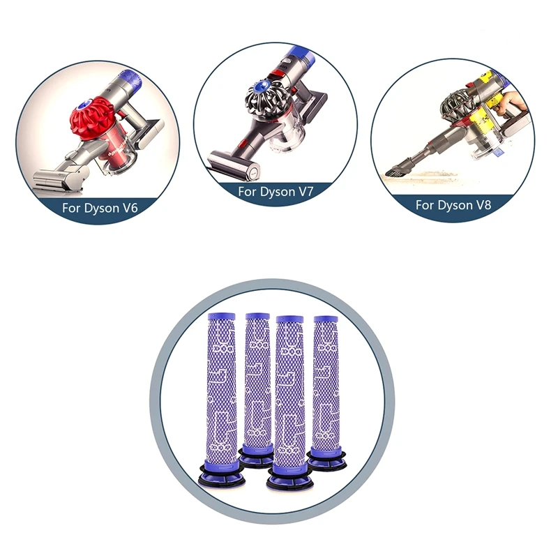 4 шт. сменные фильтры для Dyson V6 V7 V8 | Бытовая техника