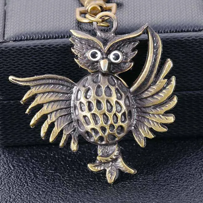 Креативные милые мини жареные пушистые бронзовые часы с изображением совы