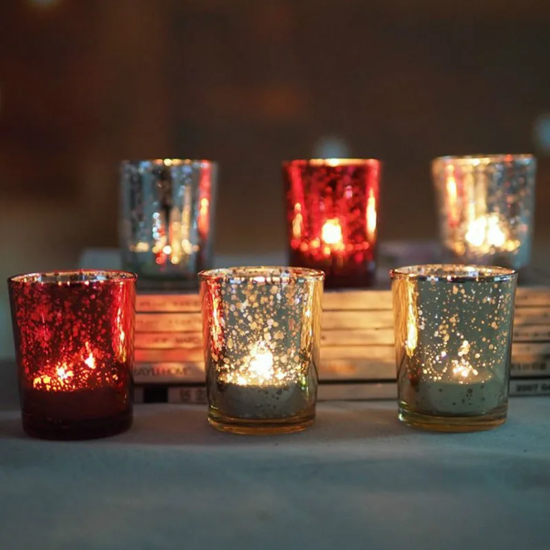 Nordic Стекло подсвечник звездчатый Кап Чай светильник для свечей Одежда свадьбы