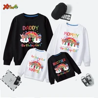 girl birthday family matching outfits kids clothing sweatshirt babies girls long sleeve shirt baby mommy daddy clothes brother