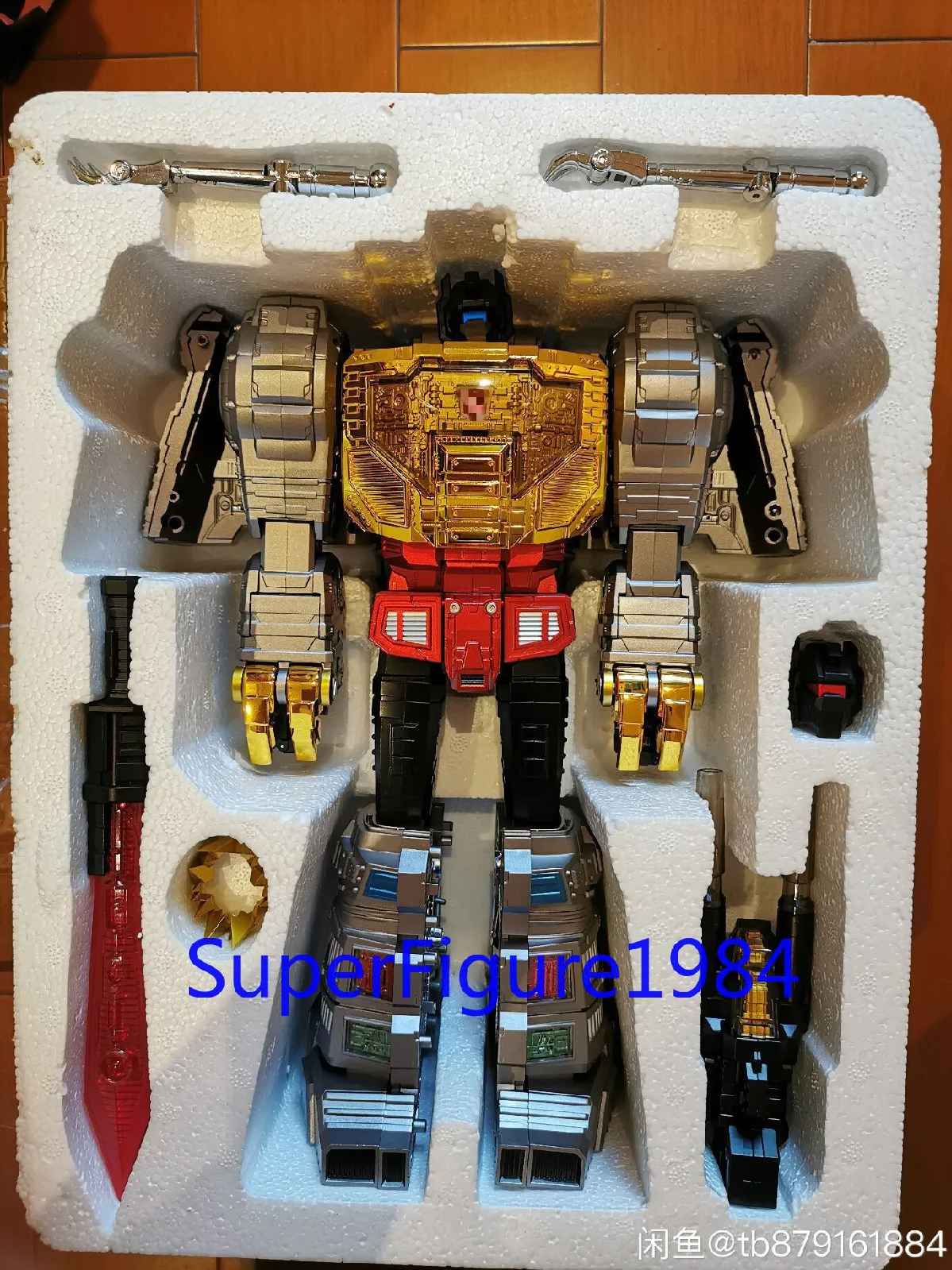 Трансформационный робот Gigapower GP HQ-01R Superator Grimlock Masterpiece хромированная версия