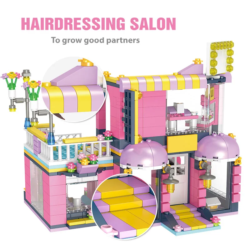 686 шт друзья город Парикмахерская строительные блоки Совместимые Друзья Девушки