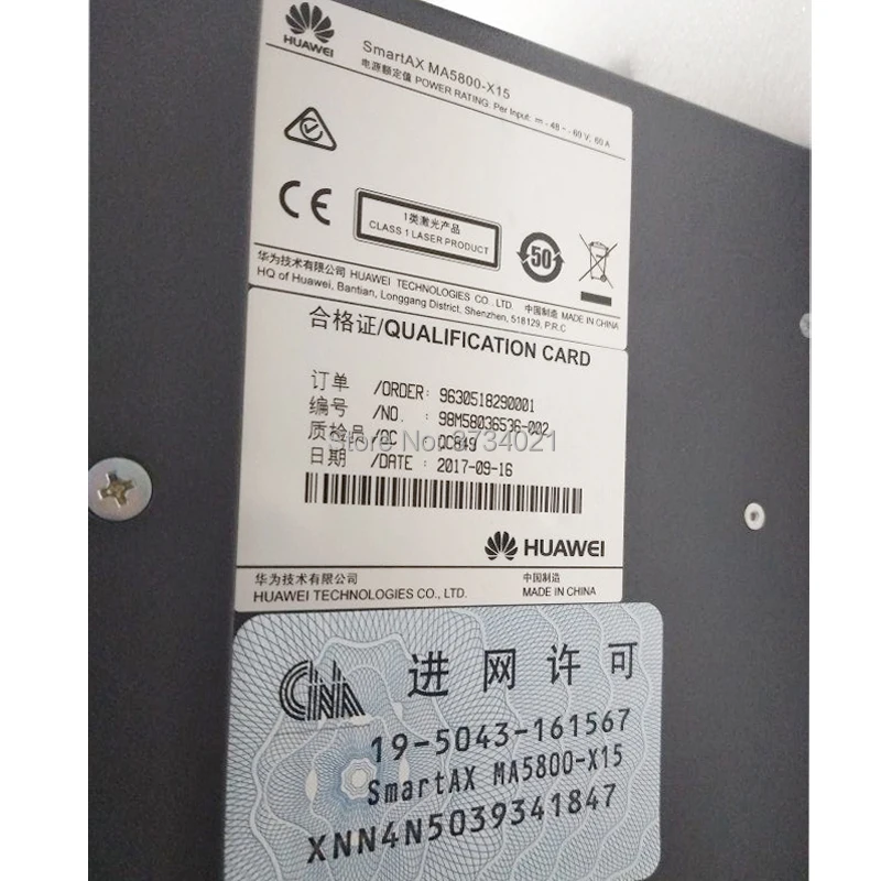 Huawei оригинальный MA5800-X15 olt Оптический линейный терминал 2 * МПЛА + Пила DC плата