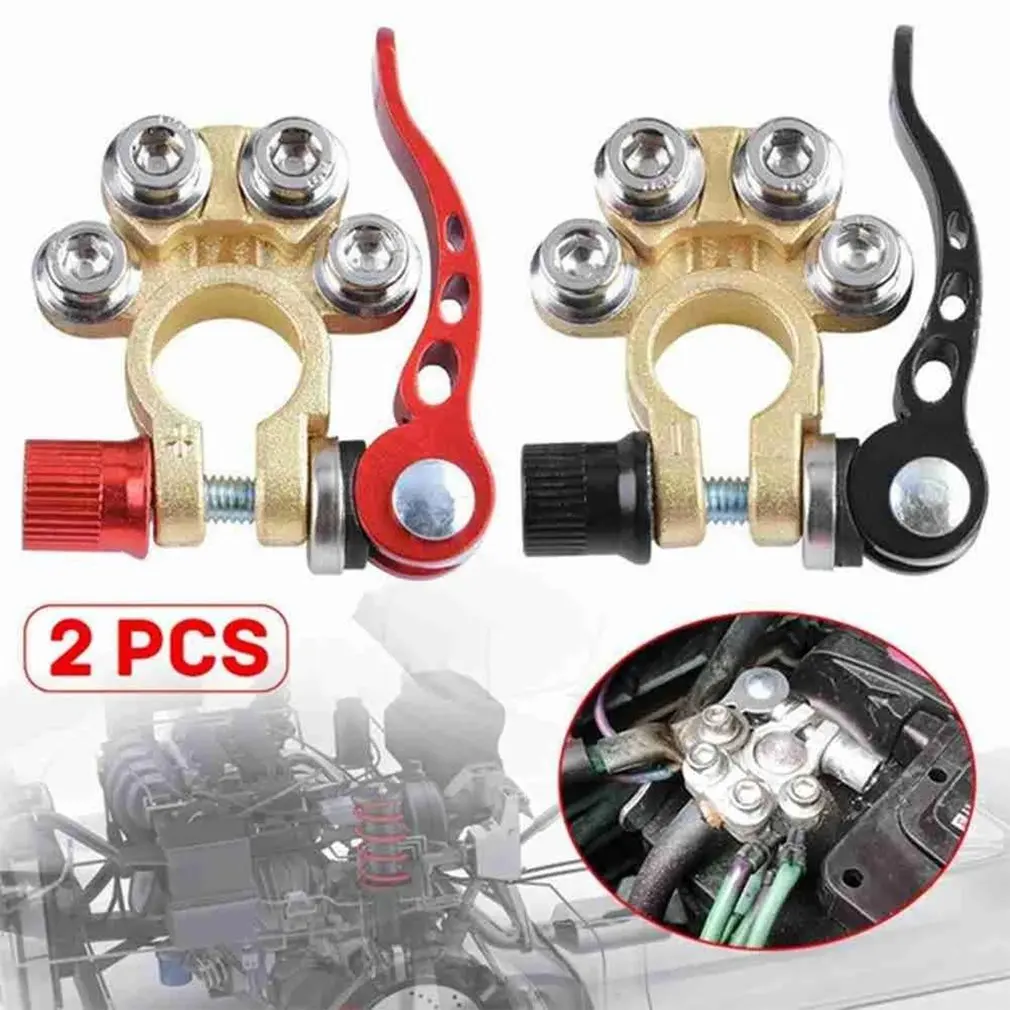 

Car repair Tool 2pcs CP0330 Brass Car Battery Pile Head Battery Quick Release Disassembly Clip Porous Battery Terminal Connector