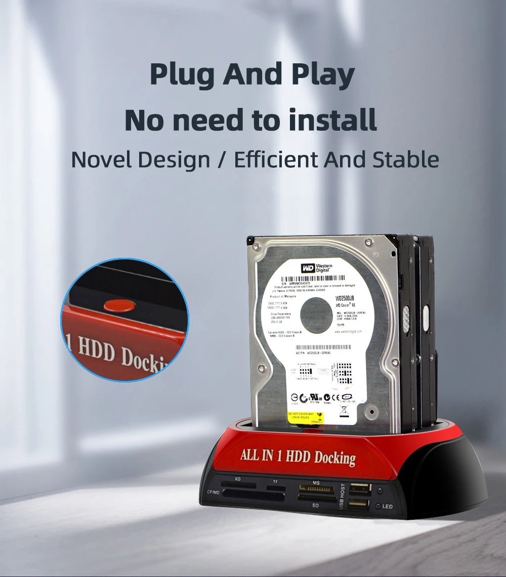 TISHRIC все в одном 3,5 2,5 док-станция AU Hdd Dual IDE SATA USB внешний HD корпус жесткий диск кардридер