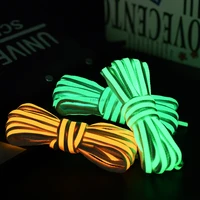 luminous shoelaces glow in the dark night color semicircle fluorescent shoes lace weave bracelet sneakers running shoes strings
