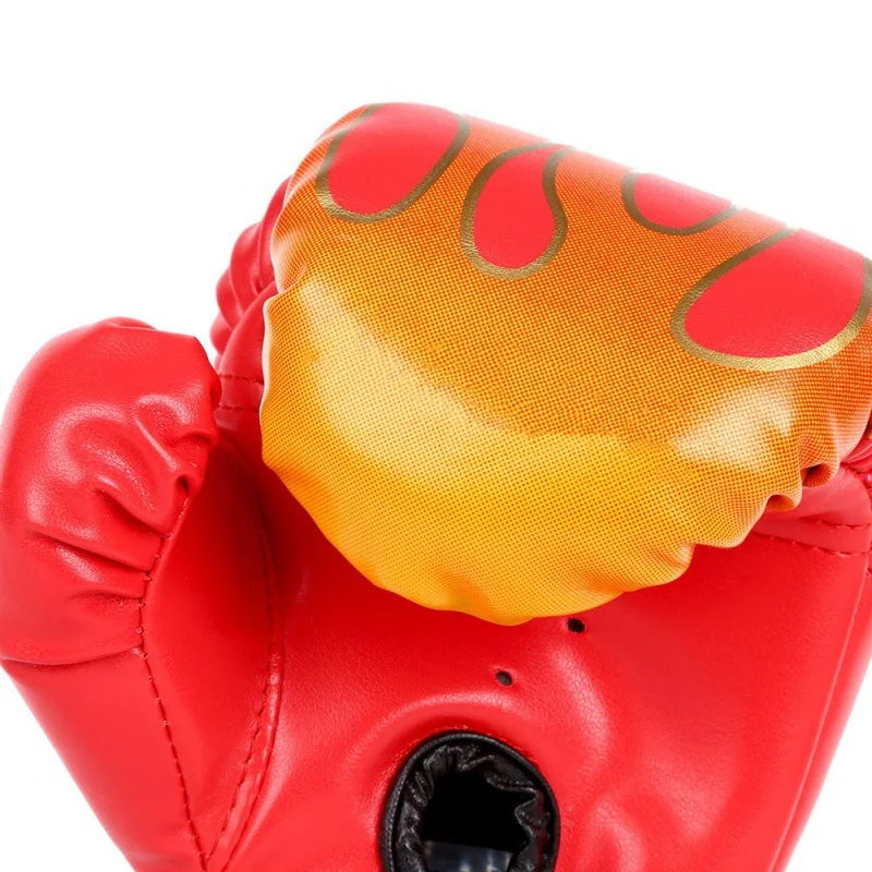 Детские Боксерские перчатки унисекс с принтом огненного пламени защита для рук