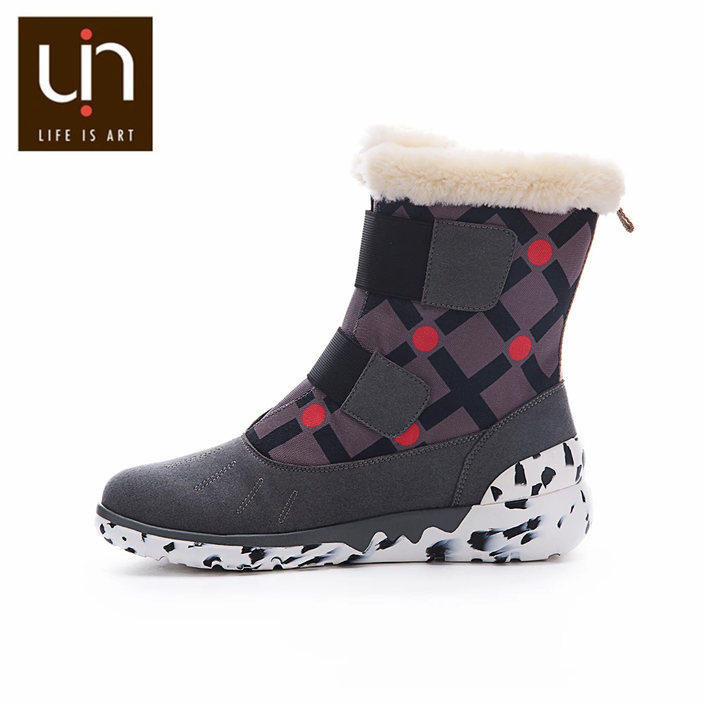 UIN Ashmole/теплые осенние модные ботинки для женщин/мужчин микроволокнистая замша