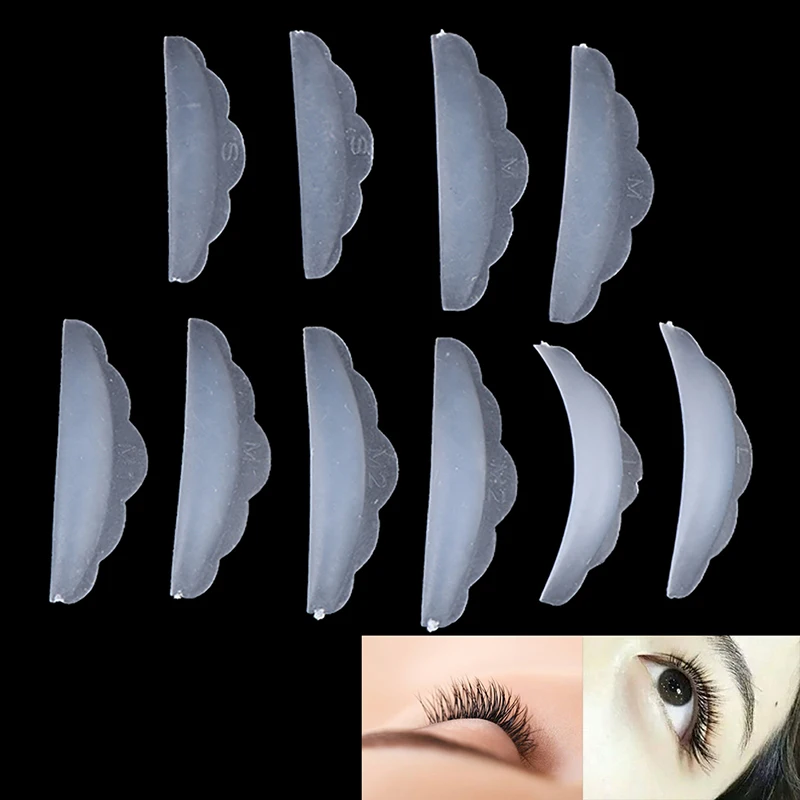 5Pair/lot Recycling Lashes Rods Shield lifting 3D Eyelash Curler Makeup Accessories Silicone Perm Pad Applicator Tools | Красота и