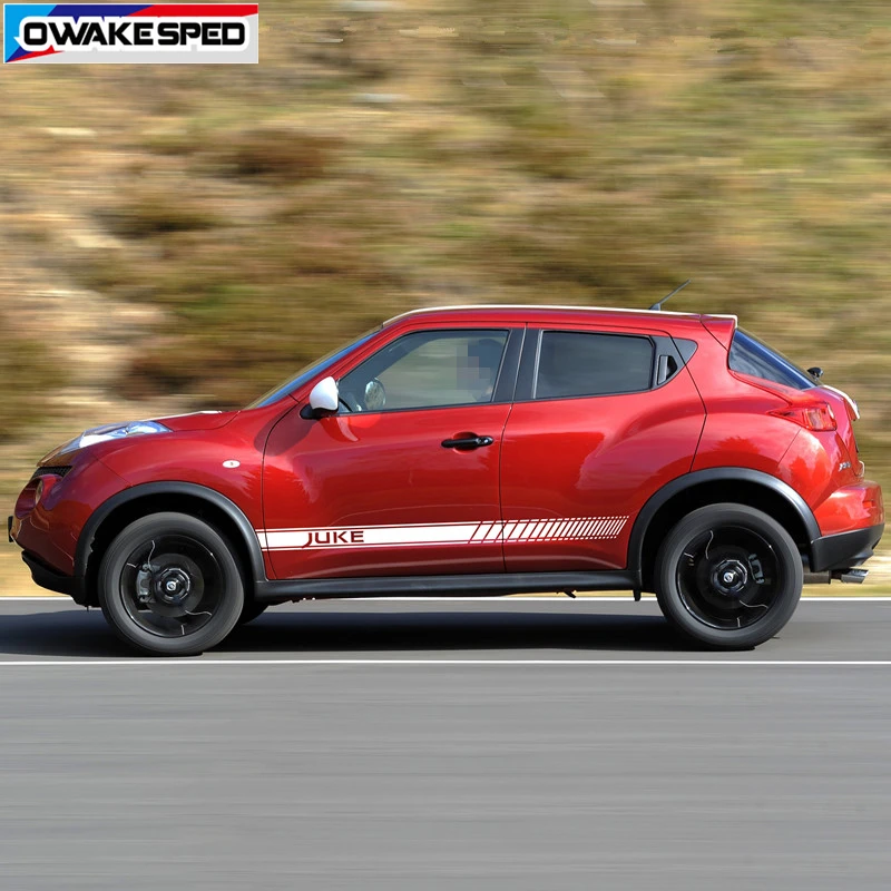 Автомобильная дверь боковая юбка наклейки гоночные полосы для Nissan JUKE NISMO
