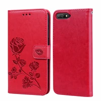 rose flower leather case for huawei honor 7a pro flip cover coque funda pu leather wallet cover for huawei honor 7 a pro capas
