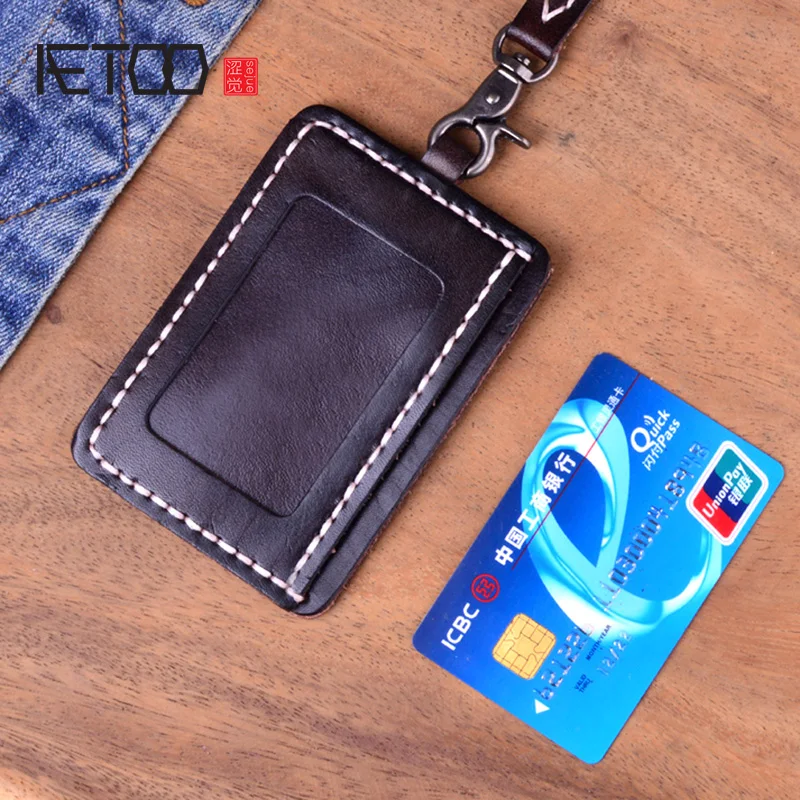 AETOO винтажные кожаные багажные бирки бизнес посадочный чехол бирка с адресом Id