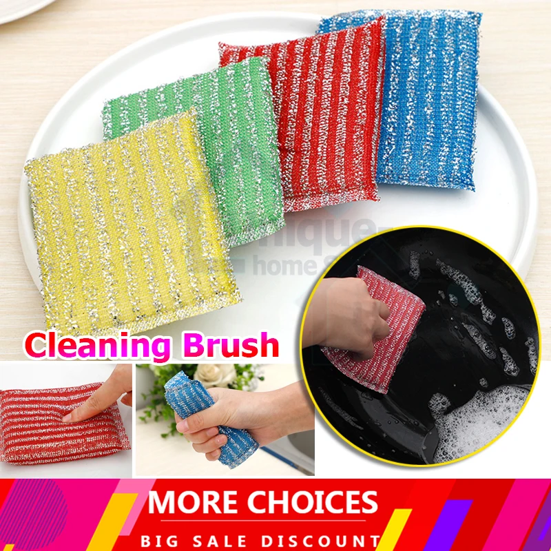 

Metal Abrasive Sponges Cleaning Brush for Pots and Pans Dishwashing Clean Kitchen Tools Home Supplies