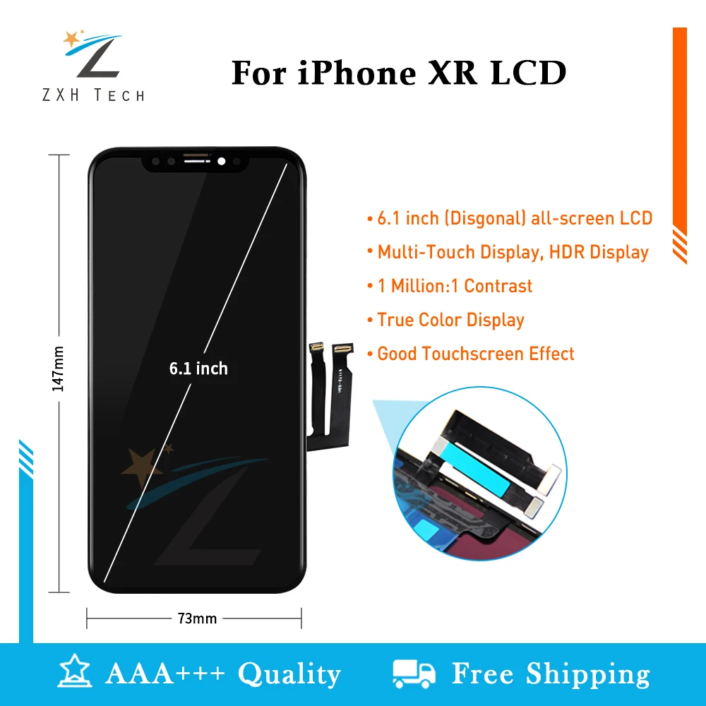 1 шт. OEM сменный ЖК-экран в сборе дигитайзер для iPhone XR lcd сенсорный без битых пикселей с бесплатными инструментами